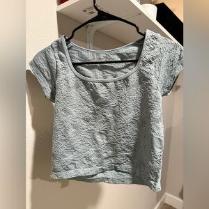 Urban Outfitters Textured Gray Crop Top